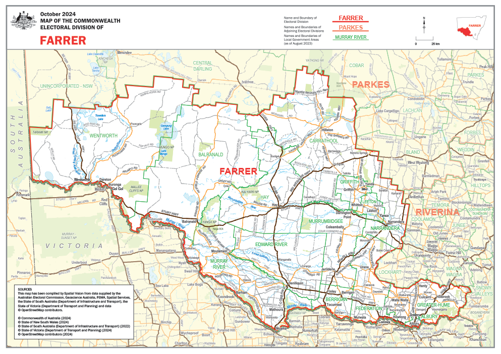 Farrer divisional map