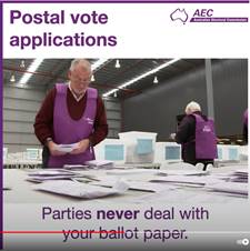AEC TV video: Postal vote applications
